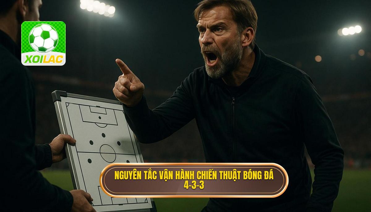 Nguyên tắc vận hành chuyên sâu của Chiến thuật bóng đá 4-3-3 tấn công tổng lực
