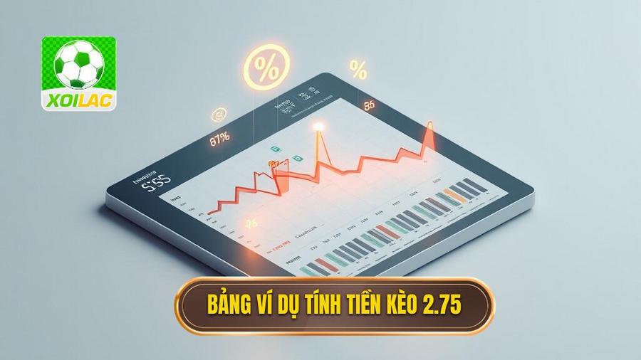 Bảng ví dụ minh họa cách tính tiền kèo 2.75